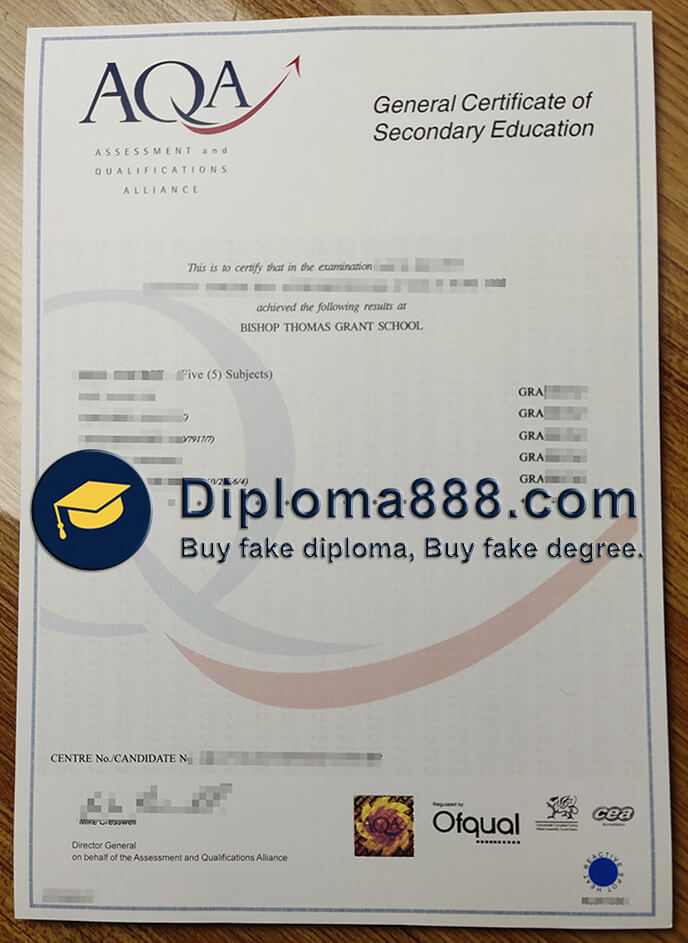 buy fake AQA GCSE certificate