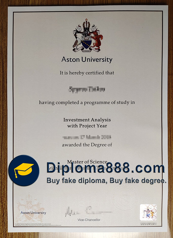 buy fake Aston University degree