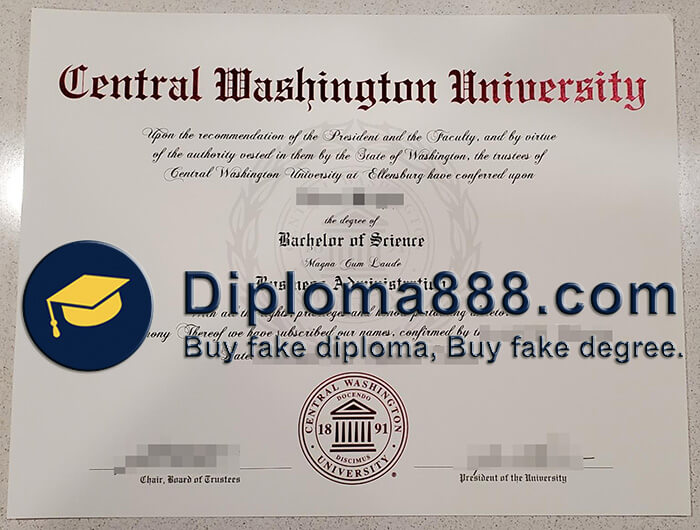 buy fake Central Washington University degree