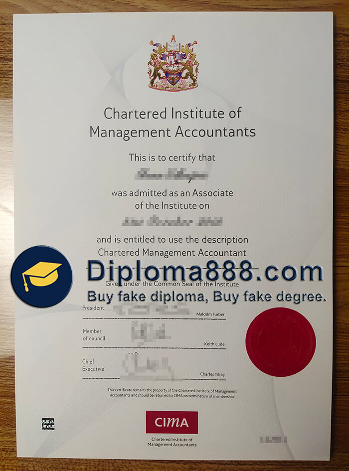 buy fake Chartered Institute of Management Accountants certificate