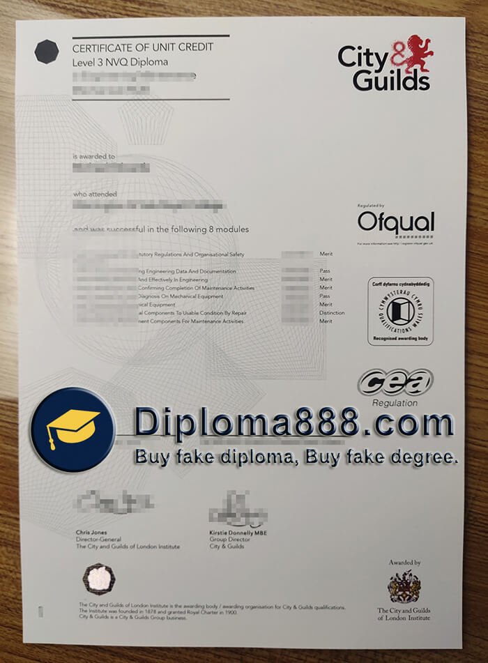 buy fake City and Guilds Level 3 NVQ certificate
