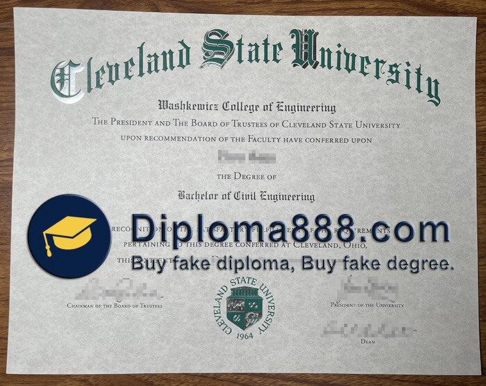 buy fake Cleveland State University degree