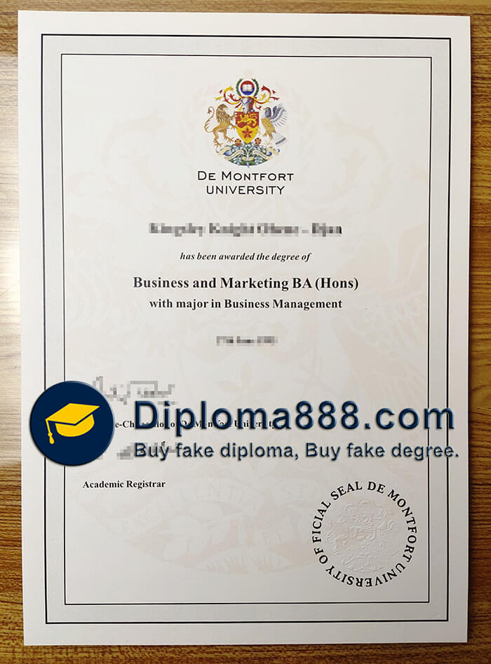 buy fake De Montfort University degree
