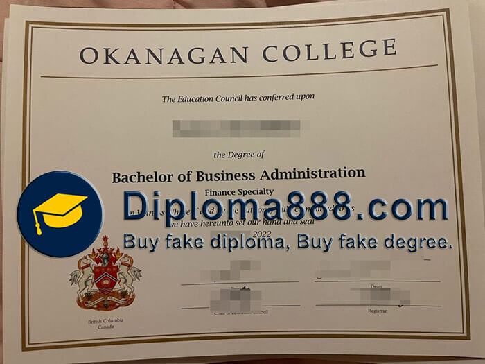 buy fake Okanagan College degree