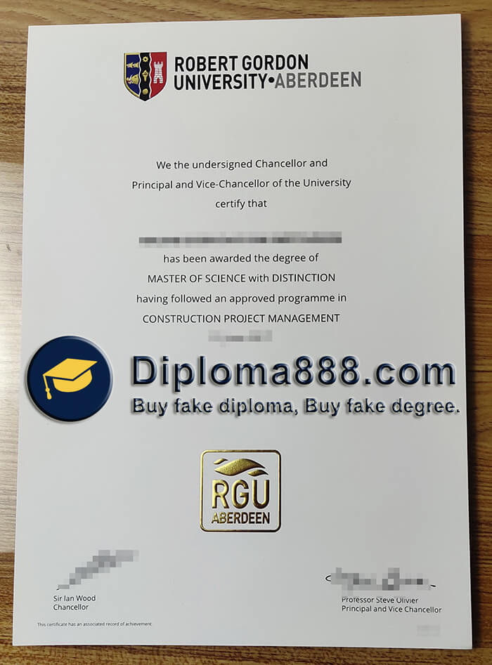 buy fake Robert Gordon University degree