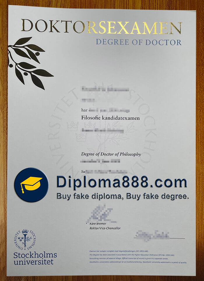 buy fake Stockholms Universitet degree