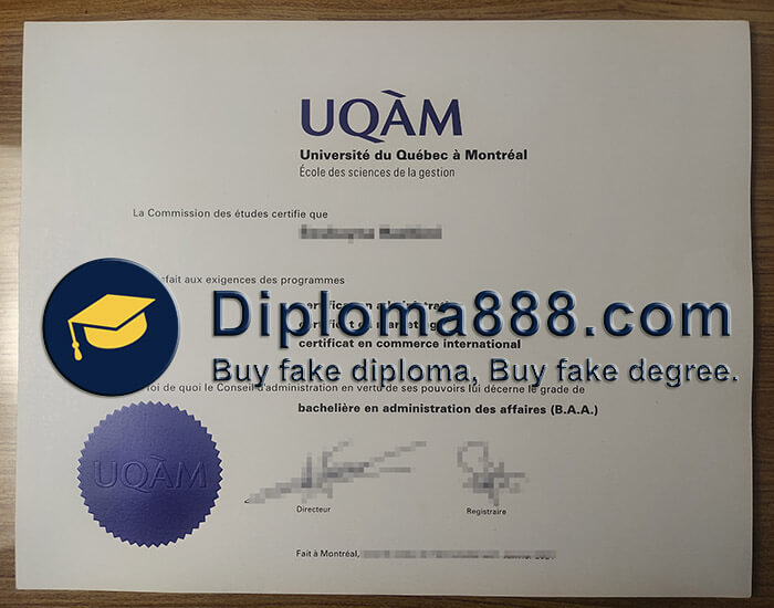 buy fake Université du Québec à Montréal diploma