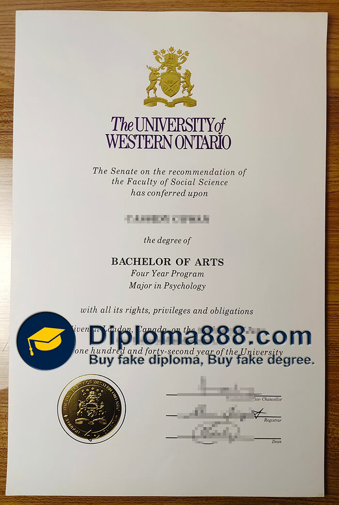 buy fake University Western Ontario degree