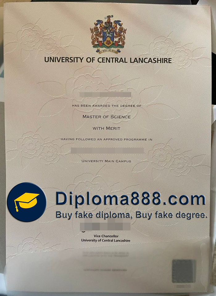 buy fake University of Central Lancashire degree
