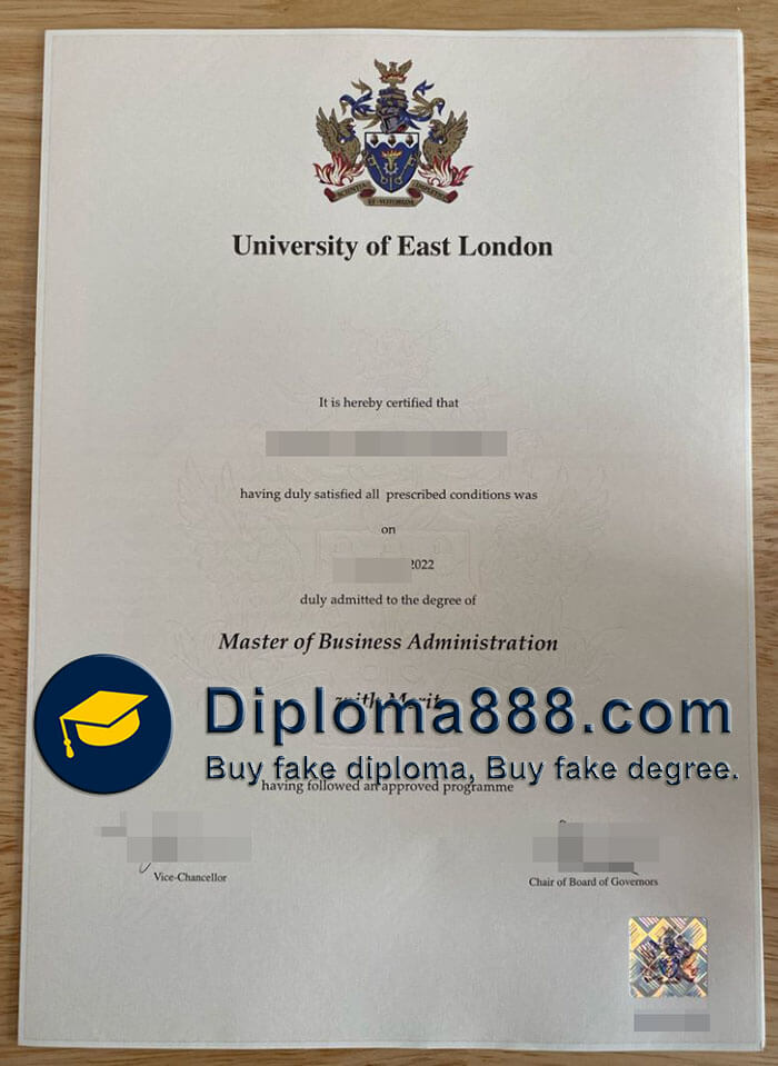buy fake University of East London degree