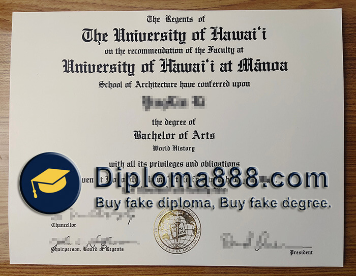buy fake University of Hawaii at Manoa degree