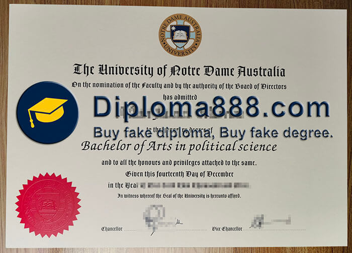 buy fake University of Notre Dame Australia degree