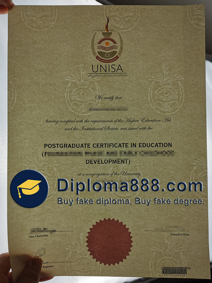 buy fake University of South Africa degree