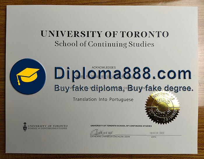 buy fake University of Toronto School of Continuing Studies degree