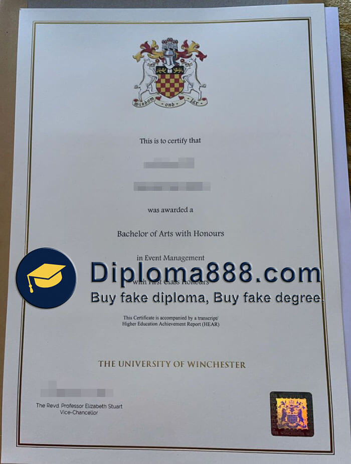 buy fake University of Winchester degree