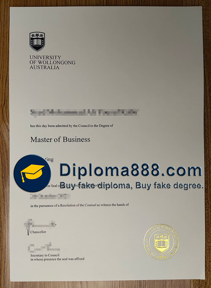 buy fake University of Wollongong Australia diploma