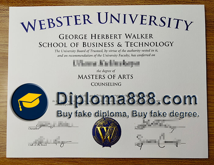 buy fake Webster University degree