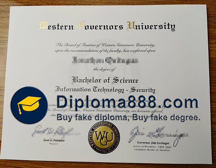 buy fake Western Governors University degree