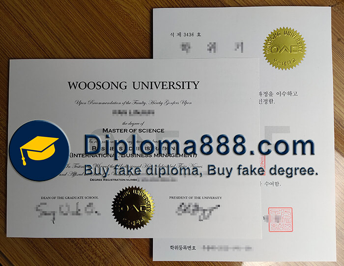 buy fake Woosong University degree