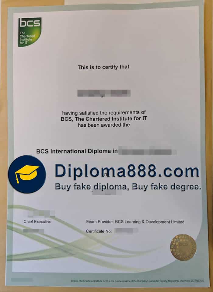 make the BCS certificate, buy fake BCS certificate in UK