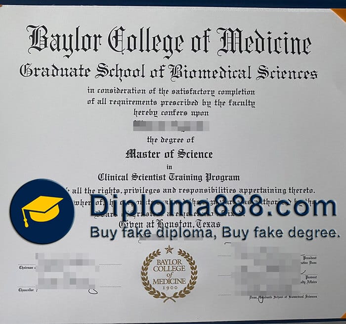 buy fake Baylor College of Medicine degree