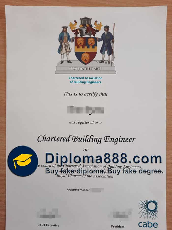 buy fake Chartered Association of Building Engineer certificate