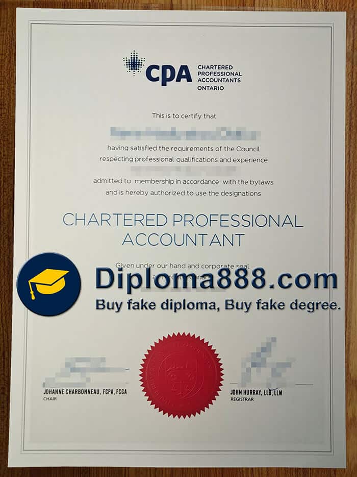 buy fake Chartered Professional Accountants Ontario certificate