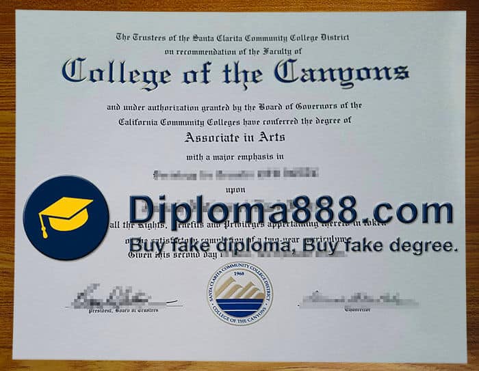buy fake College of the Canyons degree