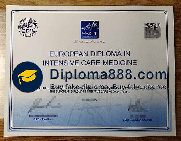 buy fake European Diploma in Intensive Care Medicine