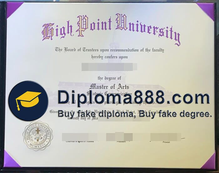 buy fake High Point University degree