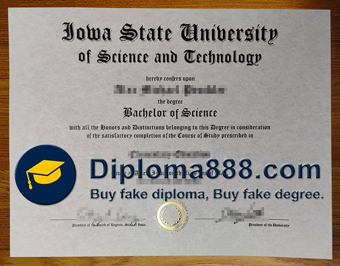 buy fake Iowa State University of Science and Technology degree