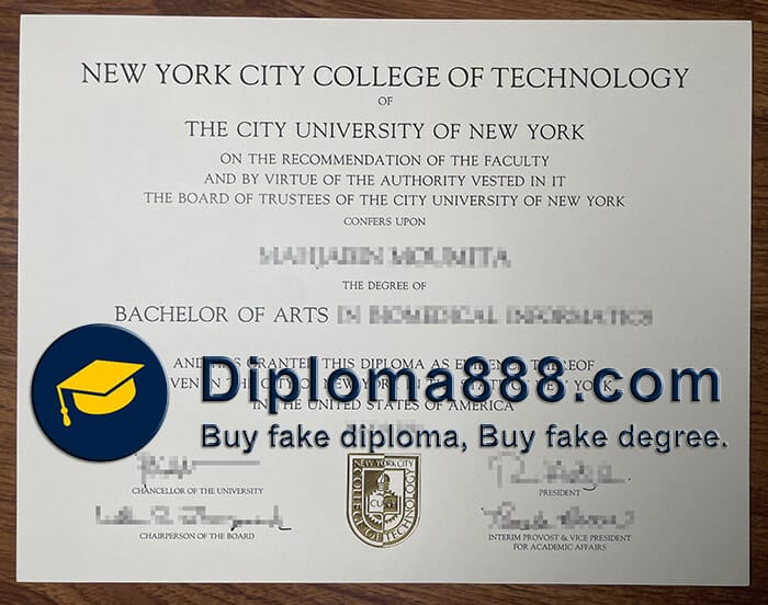 buy fake New York City College of Technology degree