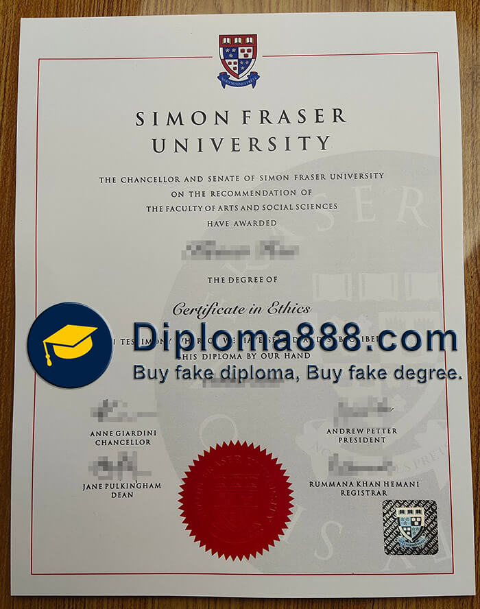 buy fake Simon Fraser University degree