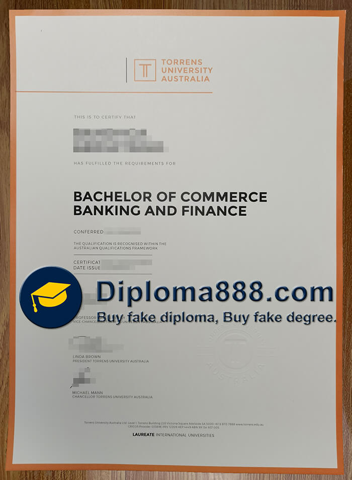 buy fake Torrens University Australia degree