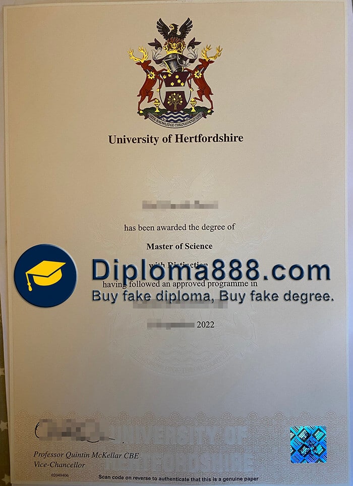 buy fake University of Hertfordshire degree