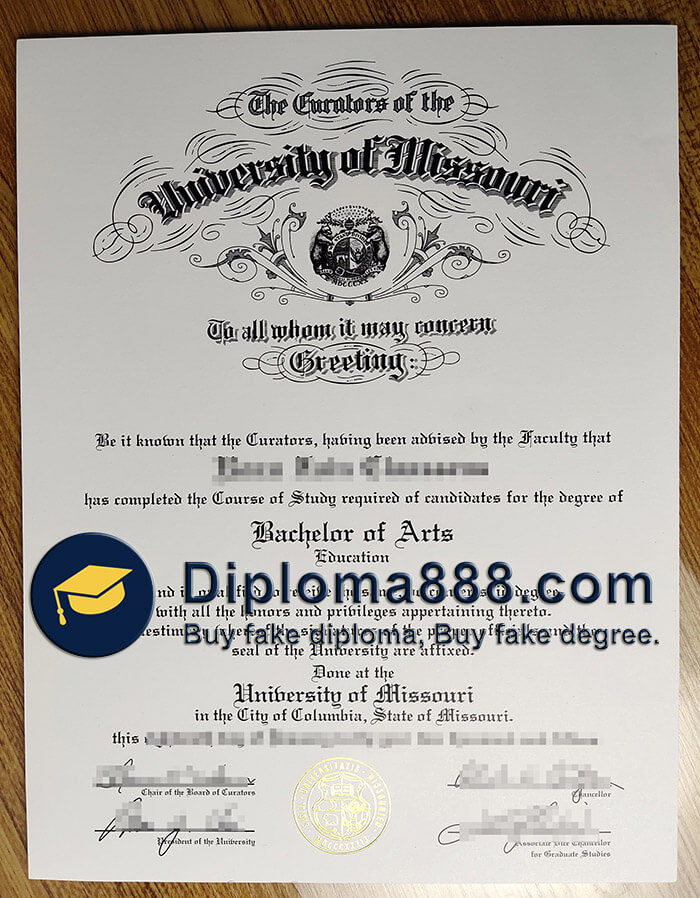 buy fake University of Missouri degree