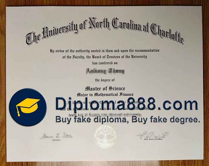 buy fake University of North Carolina at Charlotte degree
