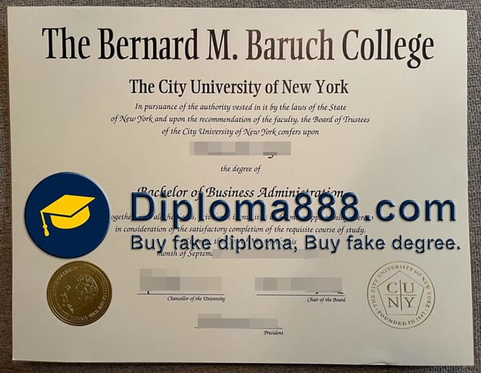 buy fake Bernard M. Baruch College degree