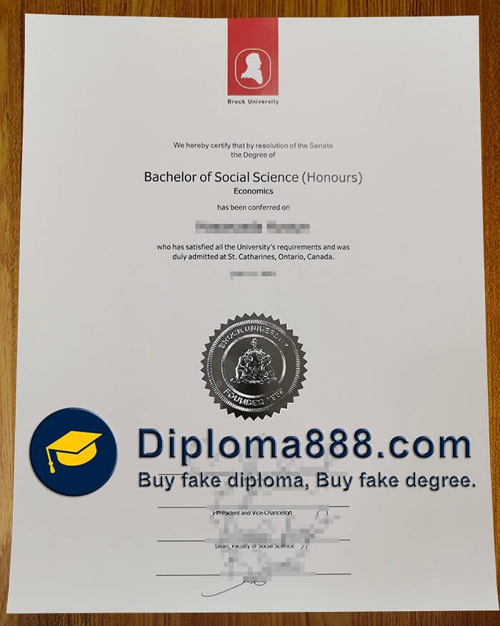 buy fake Brock University degree