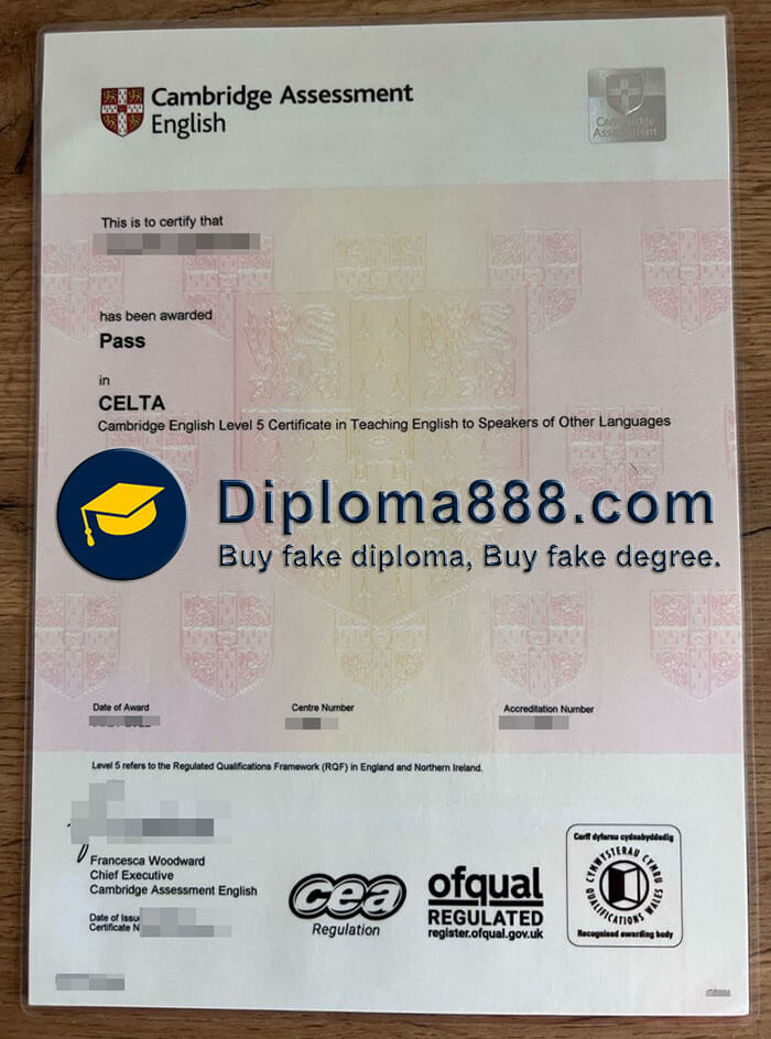 buy fake Cambridge CELTA certificate