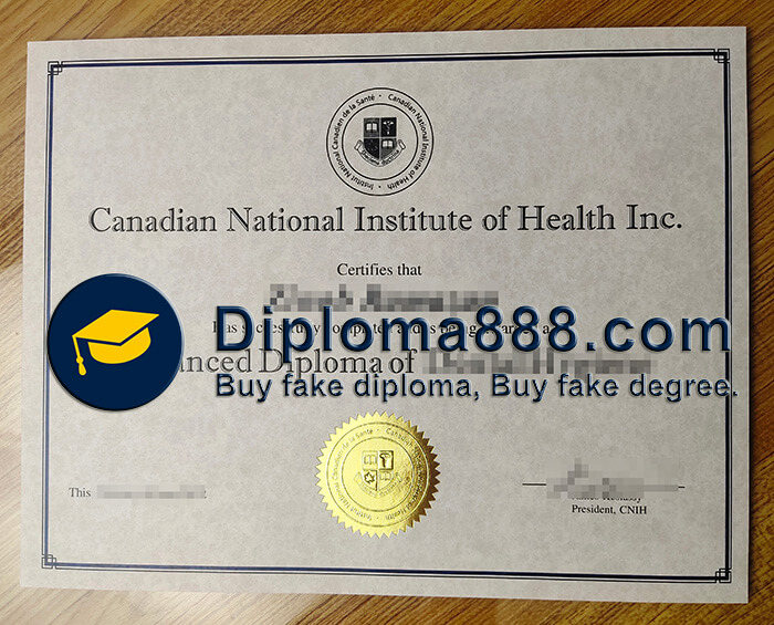 buy fake Canadian National Institute of Health certificate