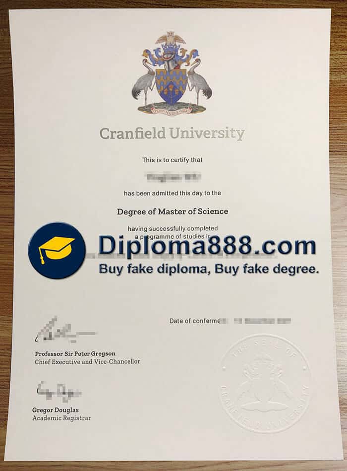 buy fake Cranfield University degree