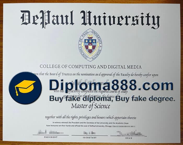 buy fake Depaul University degree