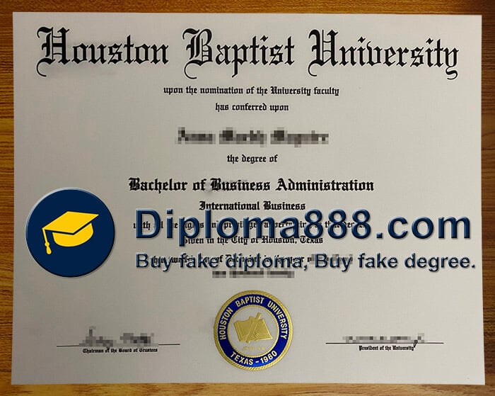 buy fake Houston Baptist University degree