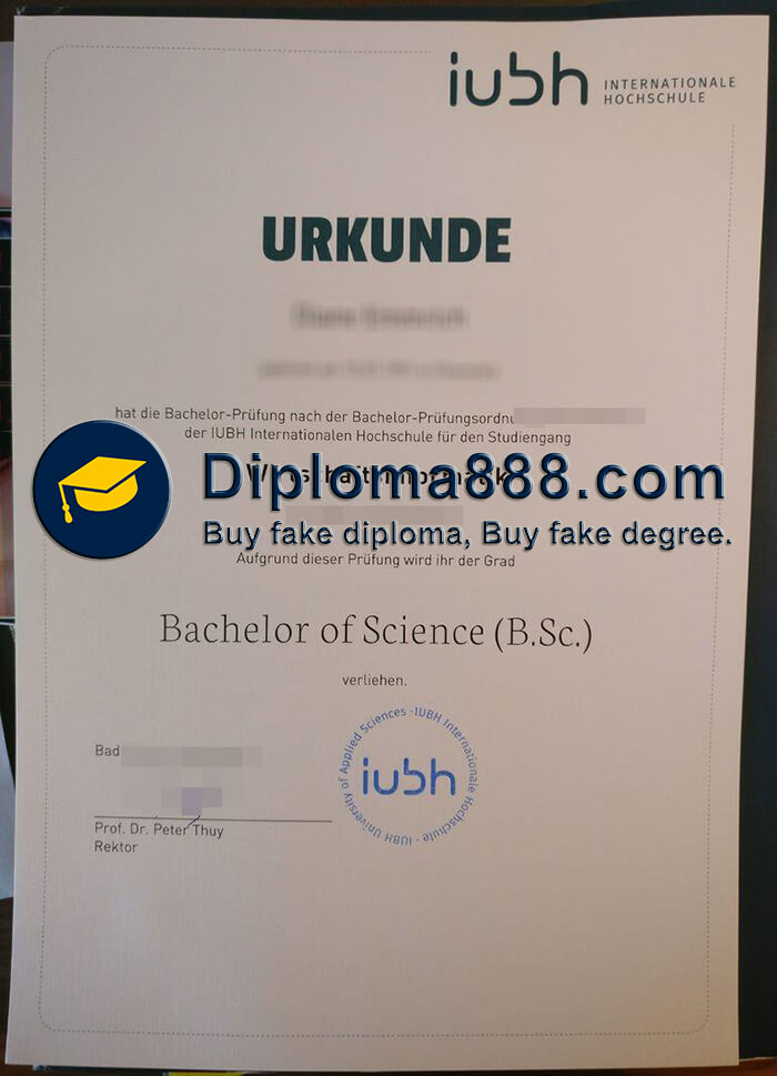 buy fake IUBH Internationale Hochschule certificate