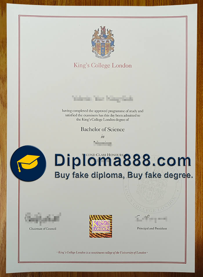 buy fake King's College London degree