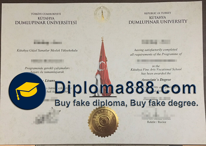 buy fake Kütahya Dumlupinar University degree