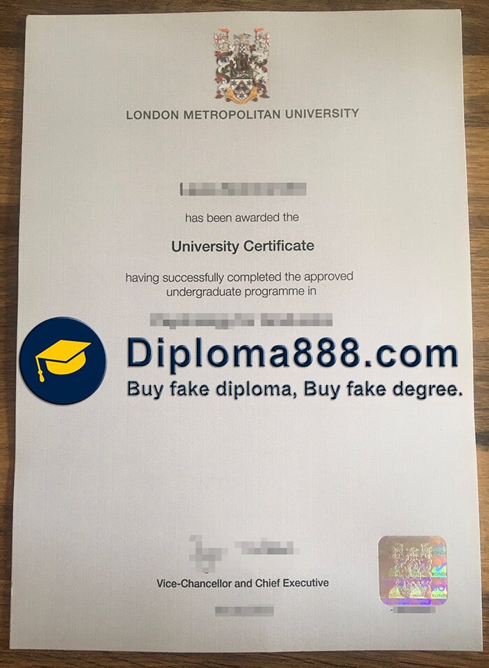 buy fake London Metropolitan University degree