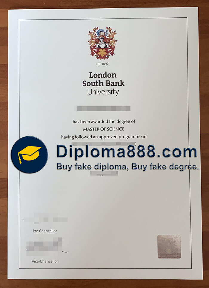 buy fake London South Bank University diploma