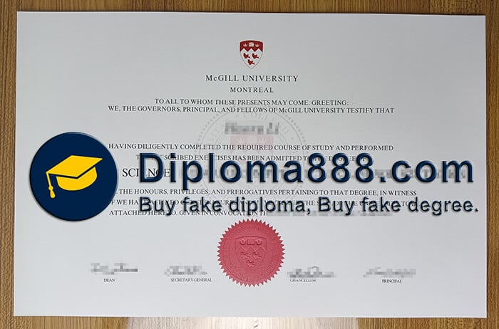 buy fake McGill University Montreal degree